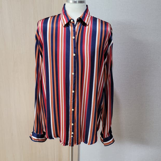 자라 ZARA 남자 스트라이프 셔츠 110 오렌지