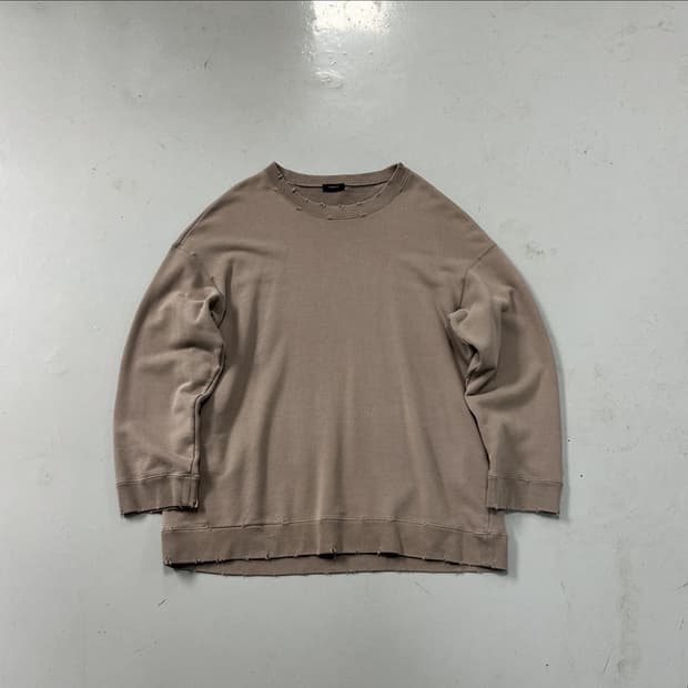 언더커버 17AW 데미지드 오버사이즈 스웻