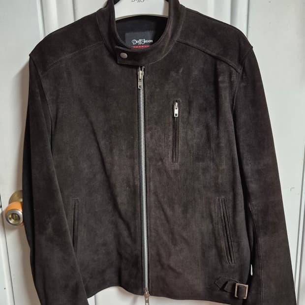 도프제이슨 카우하이드 스웨이드 바이커 자켓 L