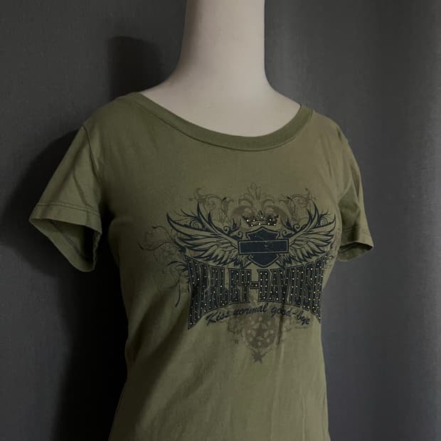 할리데이비슨 딱붙반팔