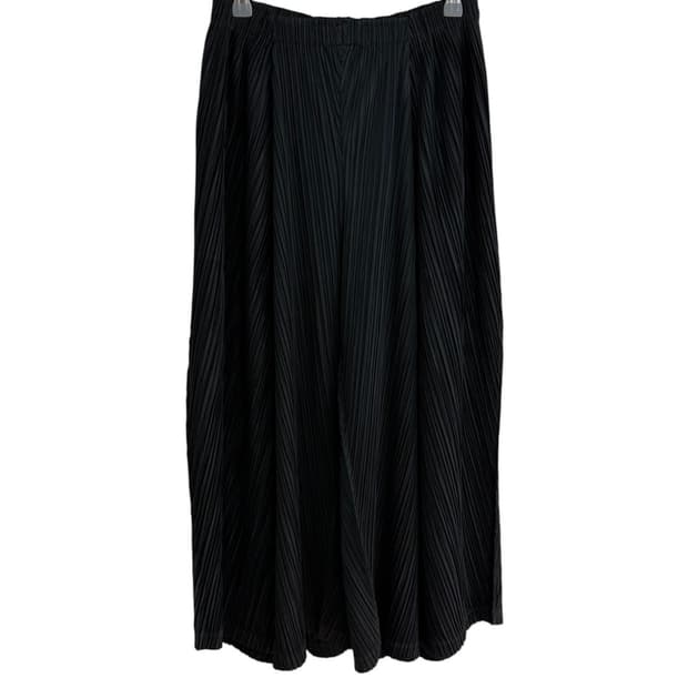 이세이 미야케 플리츠 플리즈 사선 와이드 팬츠