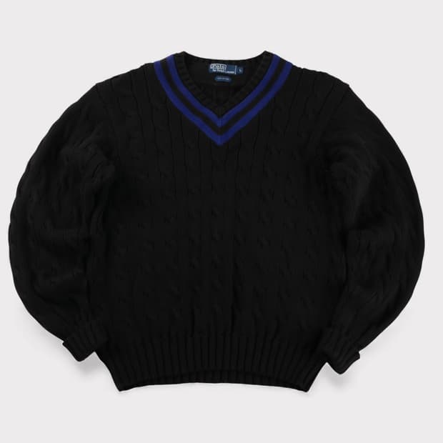 [L] 폴로 랄프로렌 헤비 코튼 꽈배기 니트