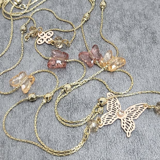 butterfly necklace set