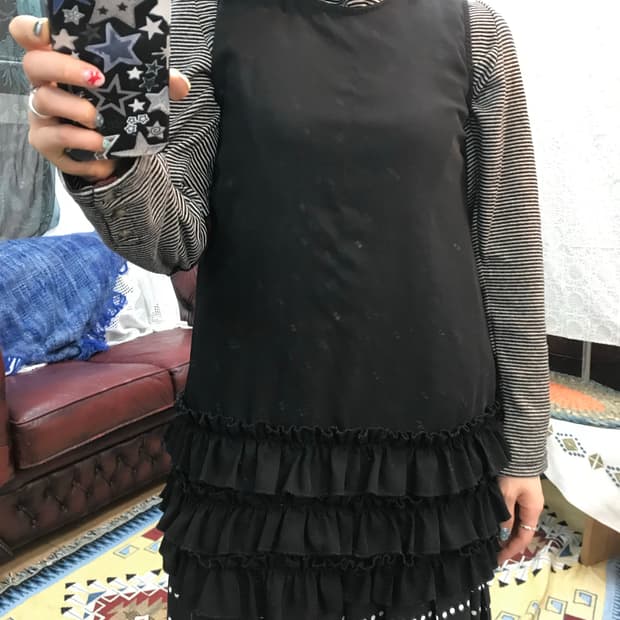 여성 프릴 민소매 미니원피스 