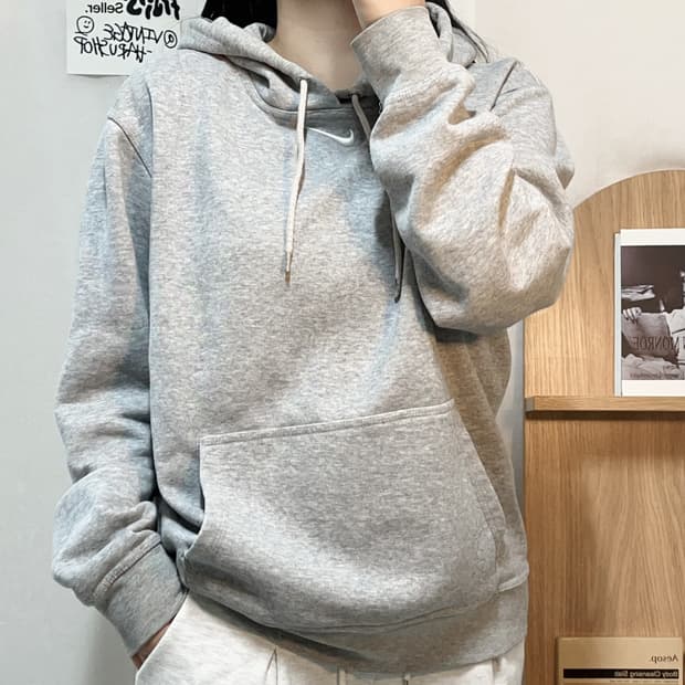 [정품] 나이키 그레이 중앙스우시 후드티 [ M ]