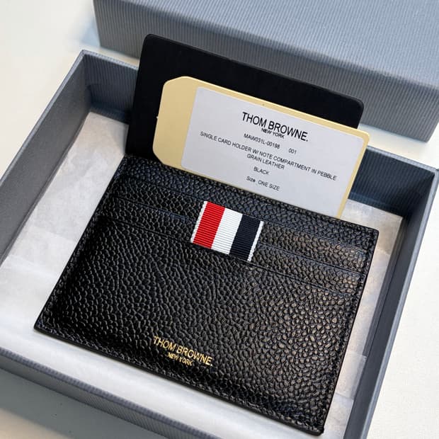 톰브라운 페블 그레인 레더 카드지갑