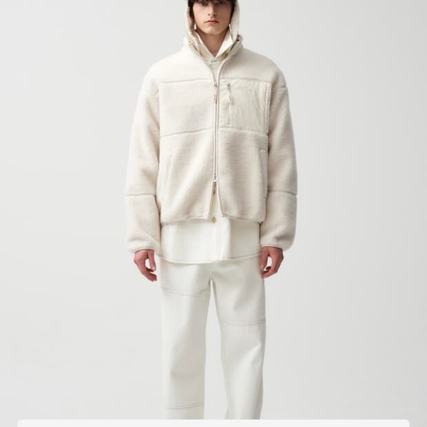 마리떼 프랑소와 플리스 자켓 포켓 뽀글이 아이보리