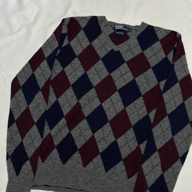 L 폴로랄프로렌 아가일 램스울 니트