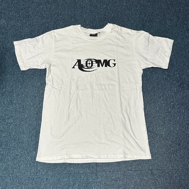 AOMG 반팔 티셔츠 화이트 