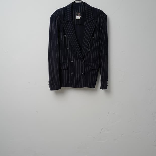 겐조 스트라이프 더블 브레스티드 블레이저
