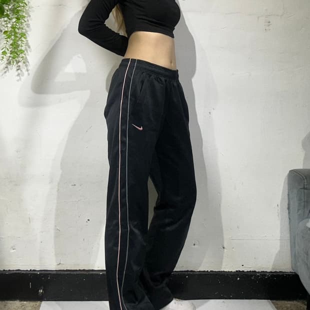 나이키 블랙 부츠컷 와이드 팬츠 XL