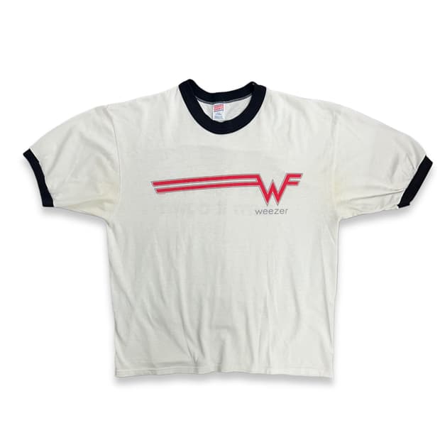 1995' WEEZER 록 뮤직 링거 티셔츠 XL