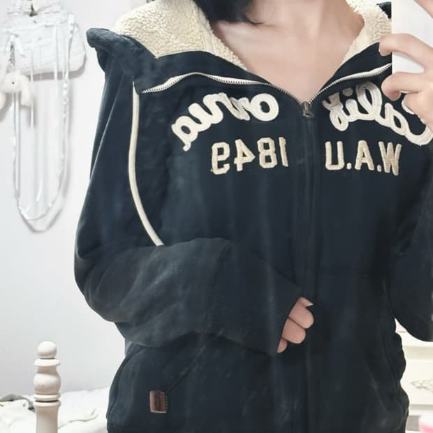 단종 빈티지 후아유 양털 기모 집업 네이비