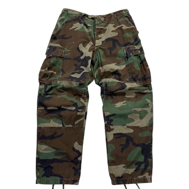 80s US 밀리터리 립스탑 우드랜드 BDU 팬츠