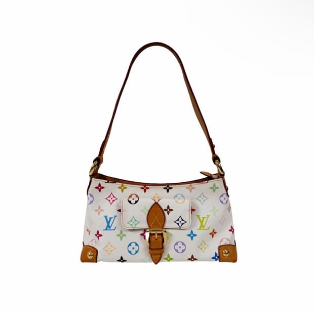 루이비통 무라카미 멀티컬러 모노그램 엘리자 숄더백 화이트 M40098