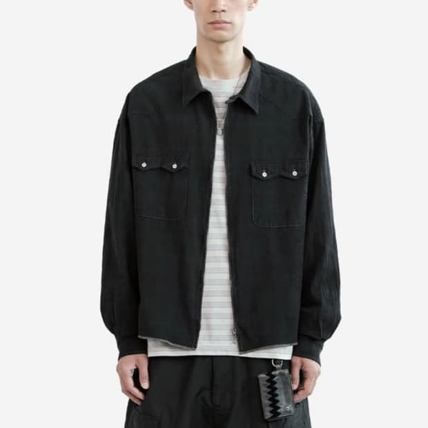 폴리테루 polyteru zip-up shirt  집업 셔츠 