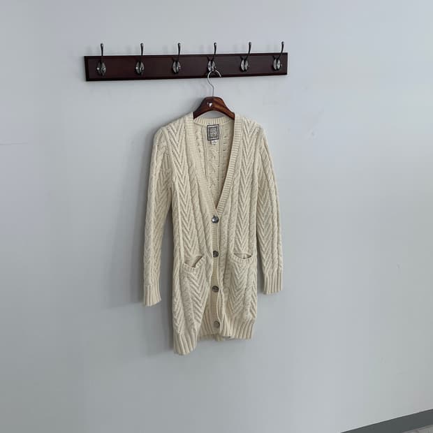 폴로 진스 꽈베기 케이블 롱 가디건