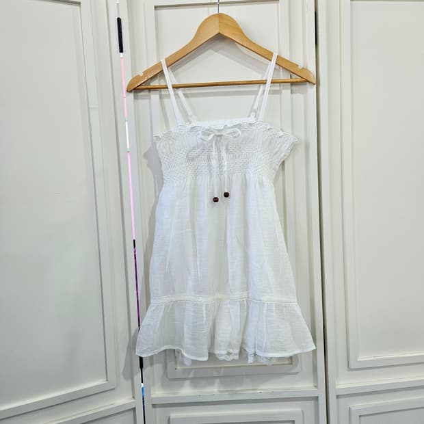 CECIL McBEE(세실맥비) 화이트 셔링 끈원피스