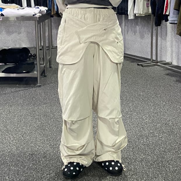 파르티멘토 레이어드 투웨이 랩 팬츠 B4501