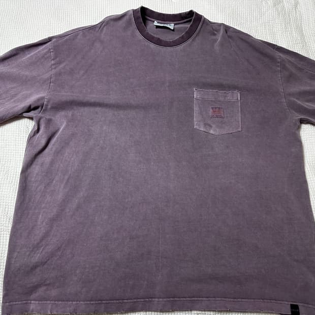 (50) 솔리드옴므 25SS 바이올렛 빅오버 포켓 티셔츠