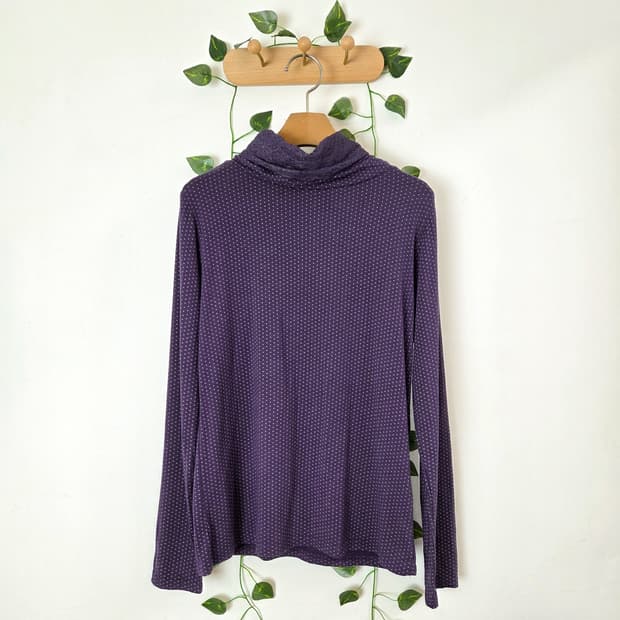 보라 도트 목폴라 슬리브