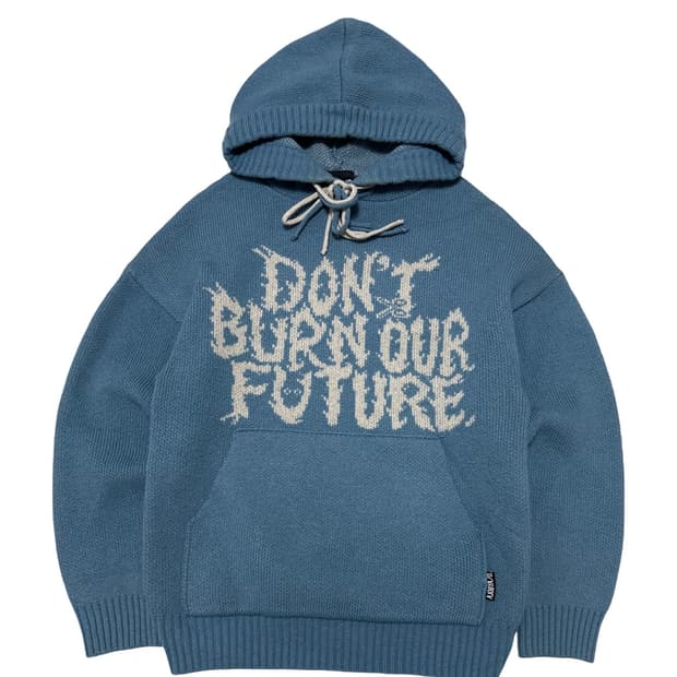 아조바이아조 니트 후드티