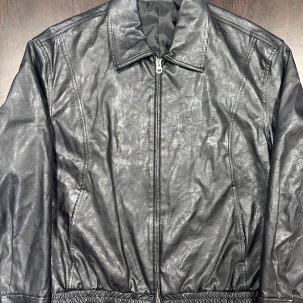 빈티지 블랙 레더 자켓