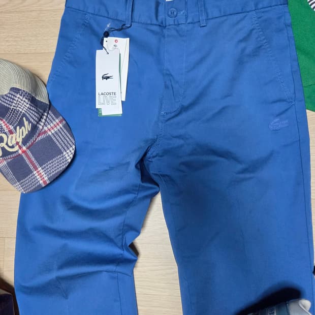 (새상품)LACOSTE 악어패치 치노팬츠 면바지 