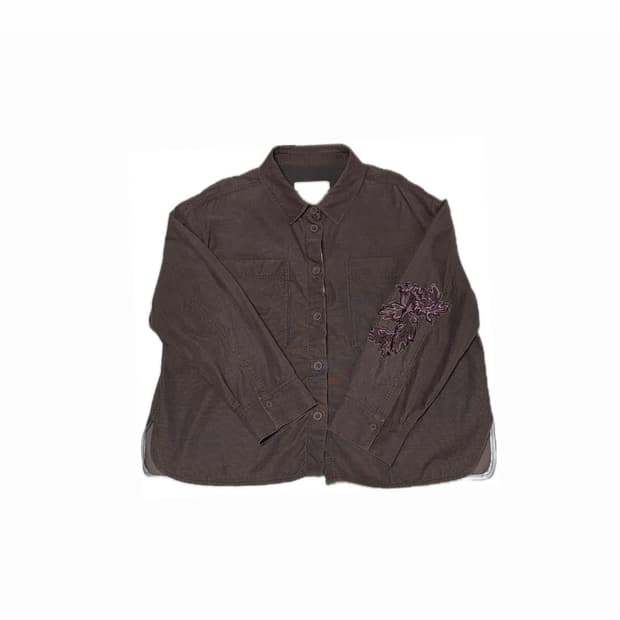 르베이지 코듀로이 셔츠 브라운