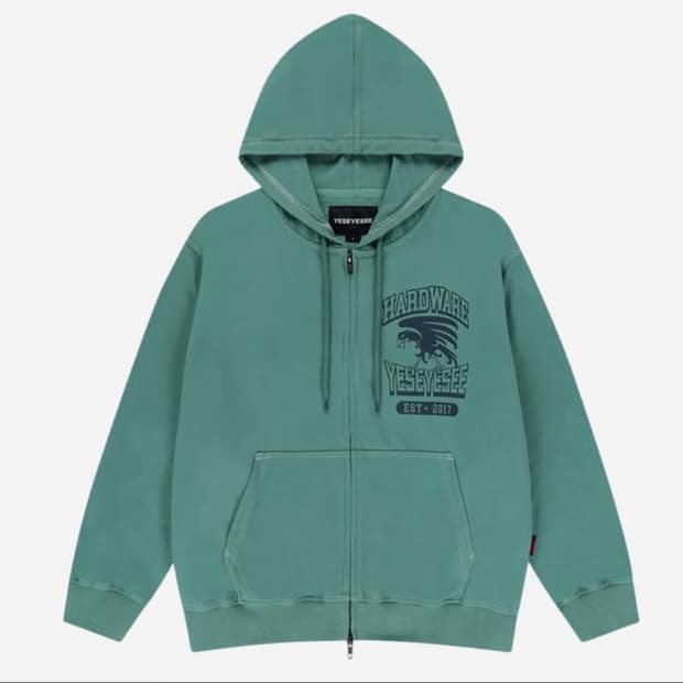 예스아이씨 Y.E.S Single Stitch Hoodie Teal