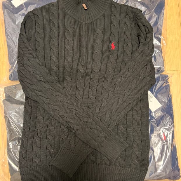 폴로 꽈배기 반집업 새상품