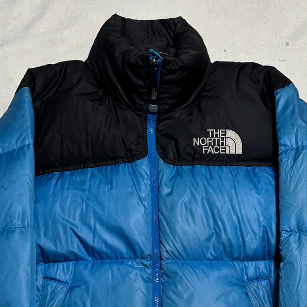 90 노스페이스 700 블랙 블루 눕시 패딩