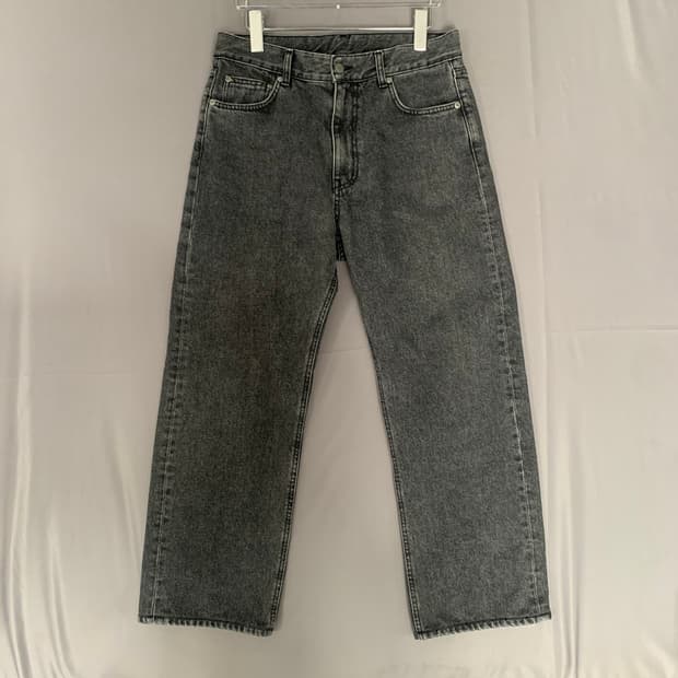 M 30인치 유니폼브릿지 흑청 스트레이트 데님 청바지