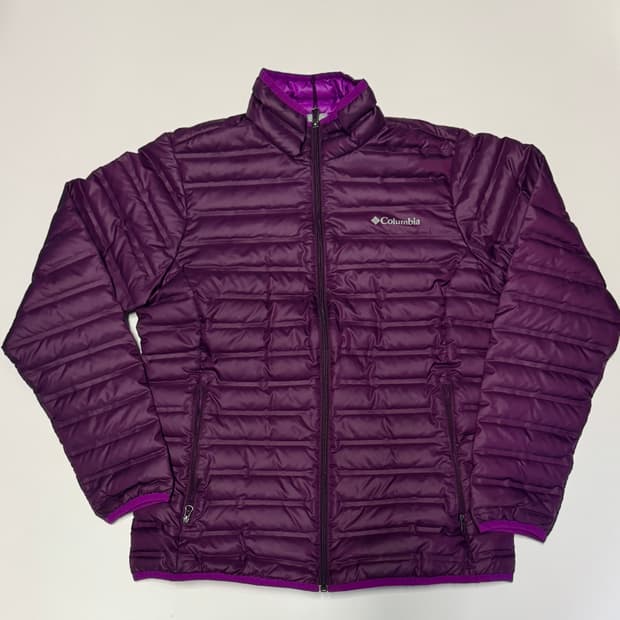 컬럼비아 덕 다운 퍼플 경량 패딩 자켓 M 남녀공용