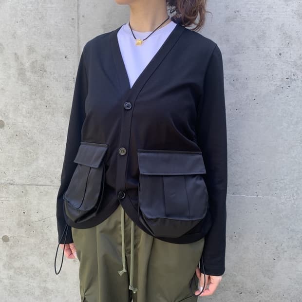 새상품 23ss 느와케이니노미야 꼼데가르송 포켓 가디건 s