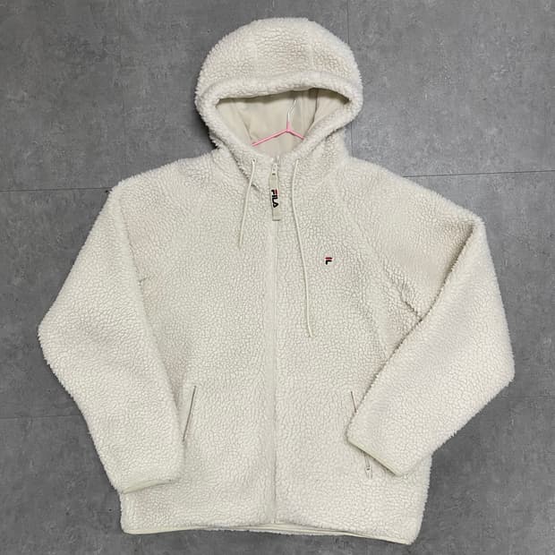 휠라 뽀글이 후드집업