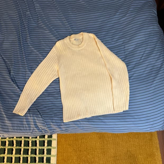 자라 아이보리 니트 m