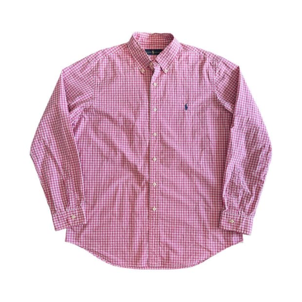 PRL button down gingham check shirts