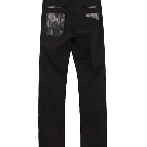 Leather Pocket Pants - Black