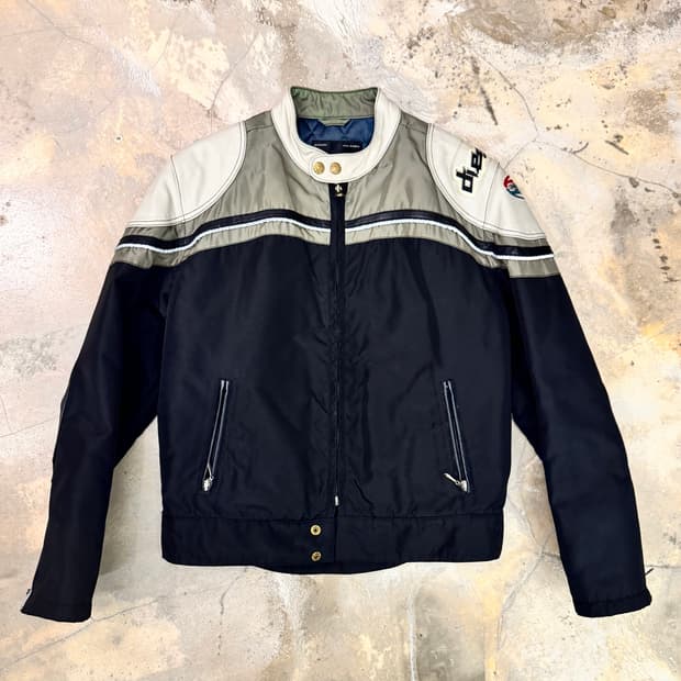 디젤 90's 모터사이클 라이더 자켓 블랙/카키