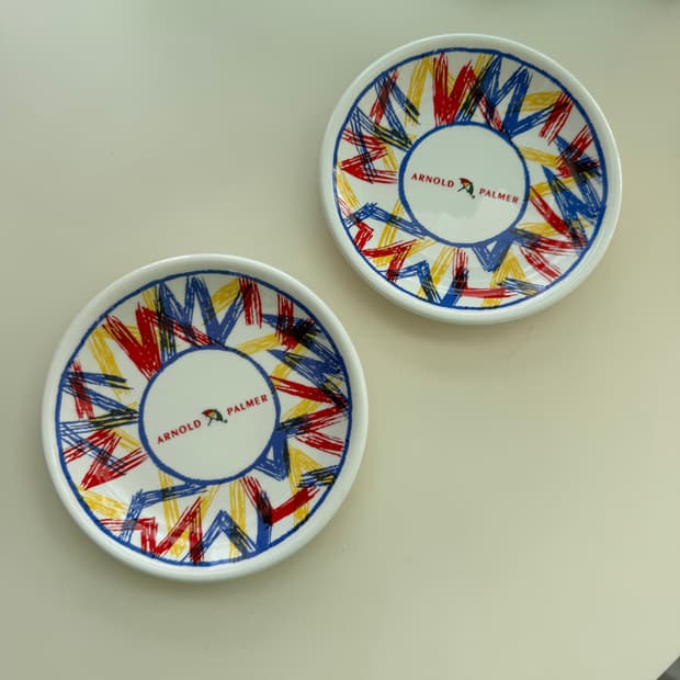 레트로 아놀드파마 빈티지 일본 원형접시 2p 세트