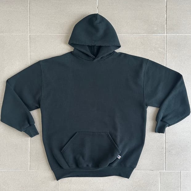 90s 빈티지 러셀 후드 블랙 XXL