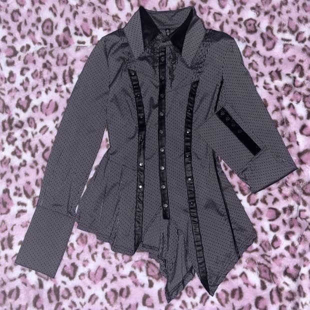 오즈온 셔츠 오리엔탈 동양 블랙 언발 