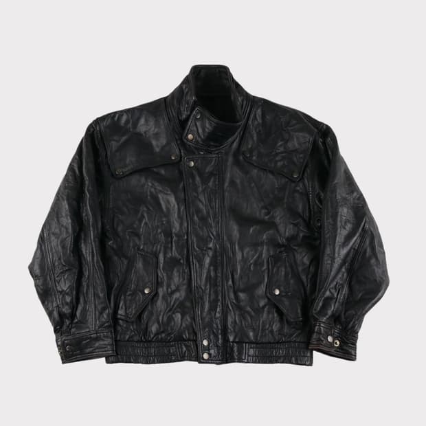 [M] 90s 빈티지 재팬 양가죽 오버핏 블루종 자켓