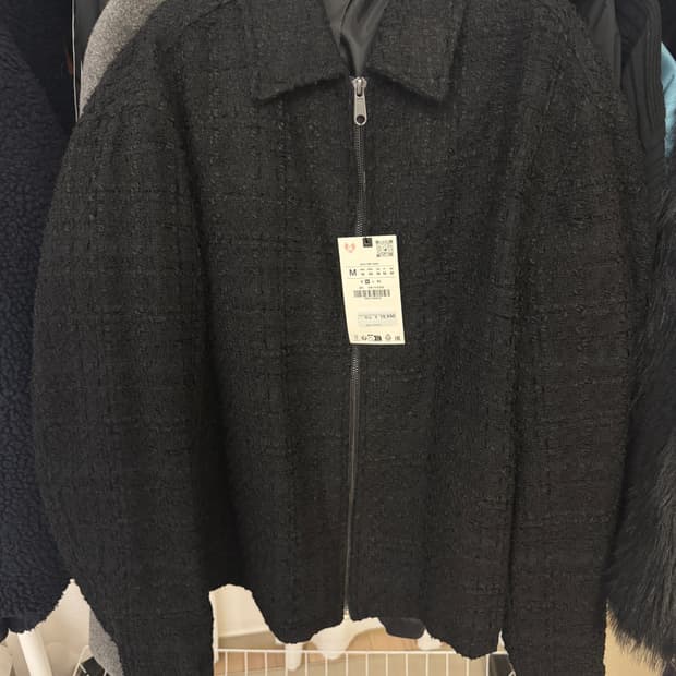 zara 자라 맨즈 트위드 블루종 6861016800