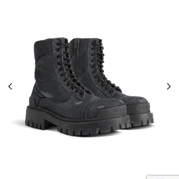 구매)) 발렌시아가 컴뱃 스트라이크 부츠 블랙 40