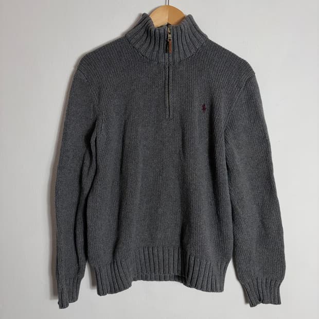 폴로 랄프로렌 하프집업 니트 그레이(M)