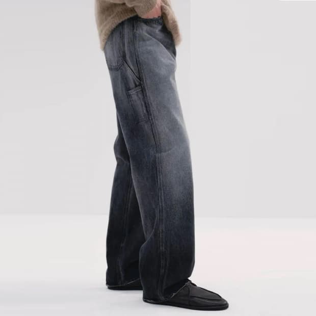 [4] 오라리 셀비지 페인터 데님 페이디드 블랙