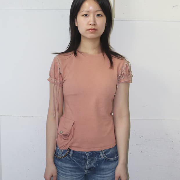 크리스찬 디올 by 존 갈리아노 03SS 슬리브 타이 디테일 티셔츠