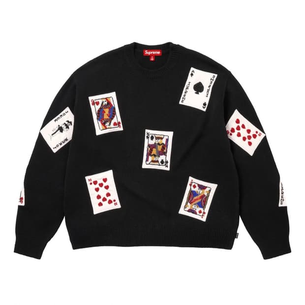 Supreme 25FW Beaded Cards Sweater